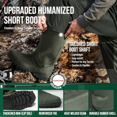 Fishing Waders for Men Women - 2-Ply Nylon/PVC Waterproof Hunting Chest Waders with Boot Hanger&Phone Case, Size10-12 - Image 6